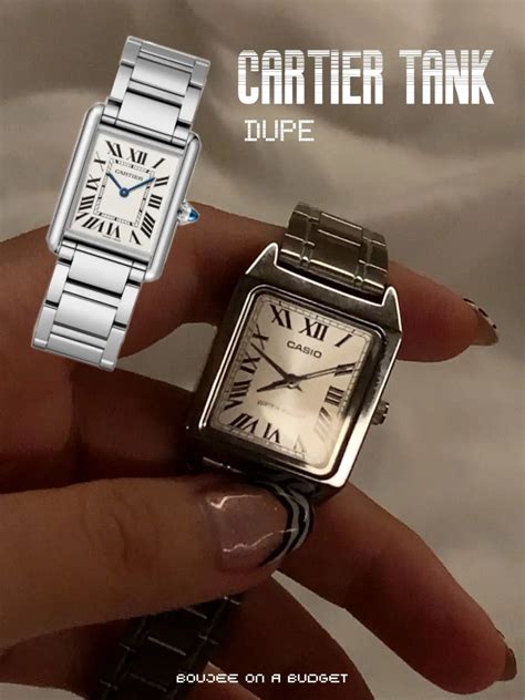 cartier watch dupe casio|reproduction cartier tank watch.